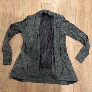 Athleta Heather Grey open cardigan sweater